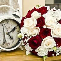 時計と花束
