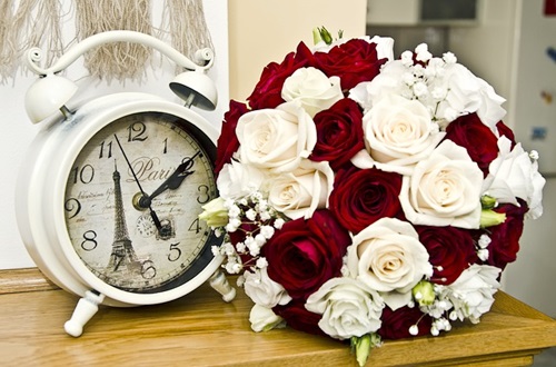 時計と花束
