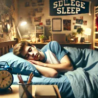 ベッドで寝ている少年