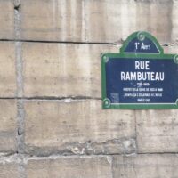フランスの通りの看板
