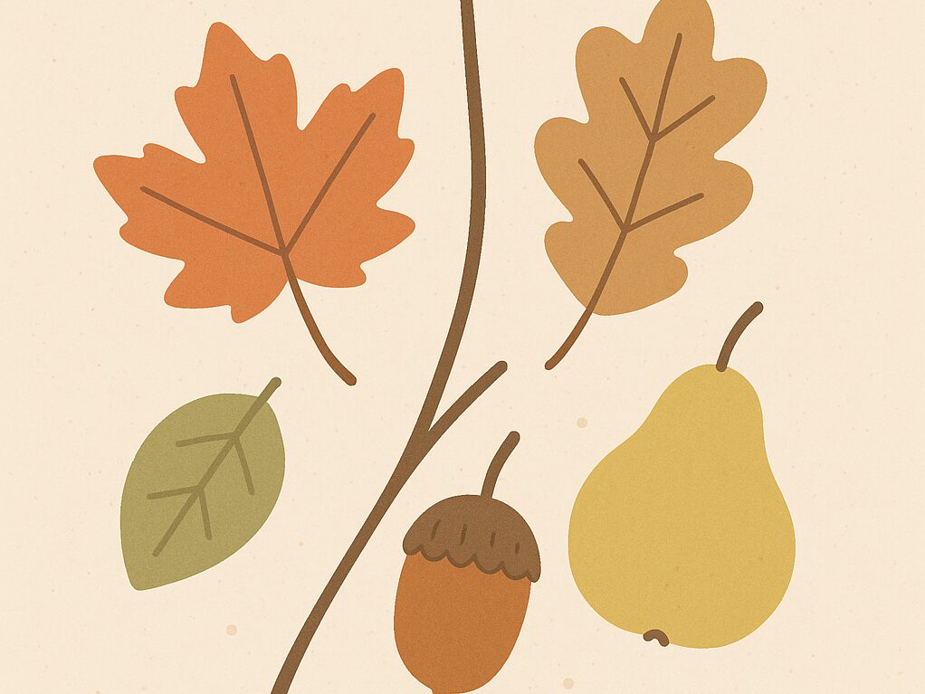 秋の葉っぱのイラスト