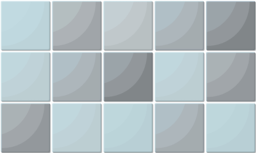 グレーと水色のタイル