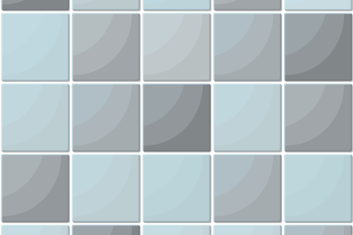 グレーと水色のタイル